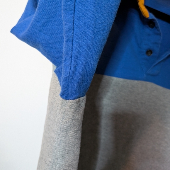 Calvin Klein 80s style polo colorblock rugby shirt long sleeve Sz M Fisherman - Picture 11 of 16